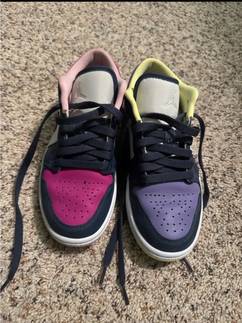Jordan Women’s Low-Top Sneakers — Pink & Purple Accents